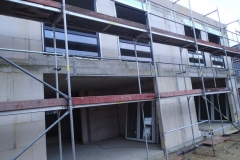 Fenetres de la couleur anthracite Schuco avec les impostes