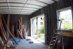 Porte levante-coulissante installée