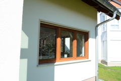Fenetre Schuco a 3 vantaux aspect bois