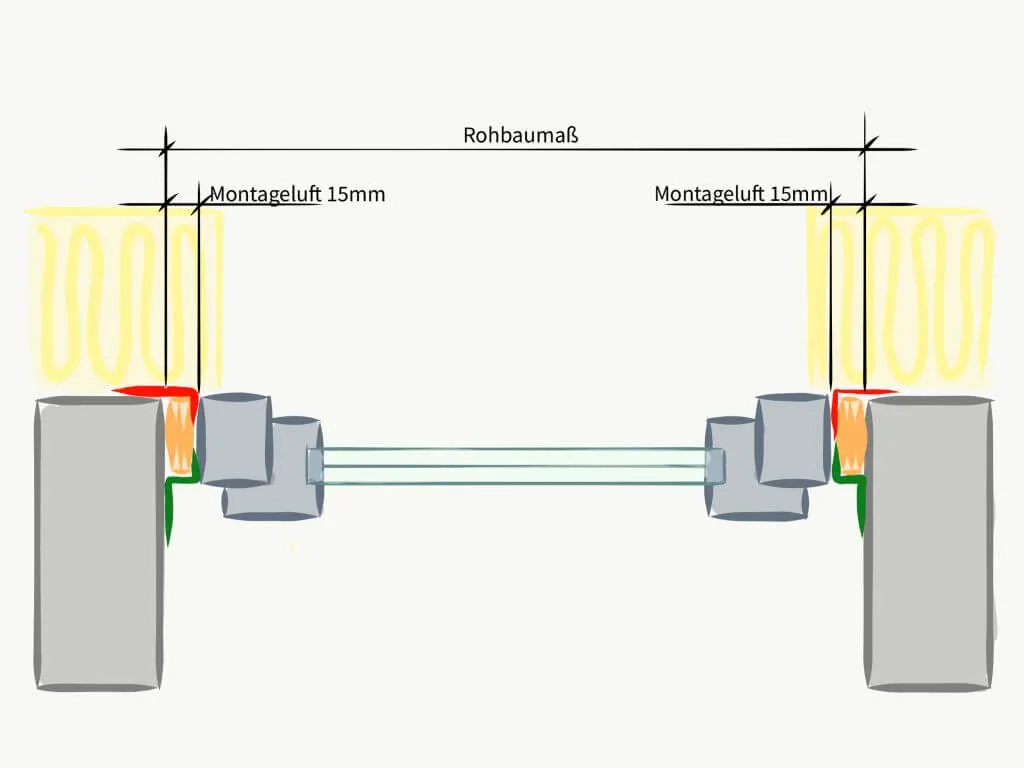 Mesure de la largeur de fenêtre en construction neuve